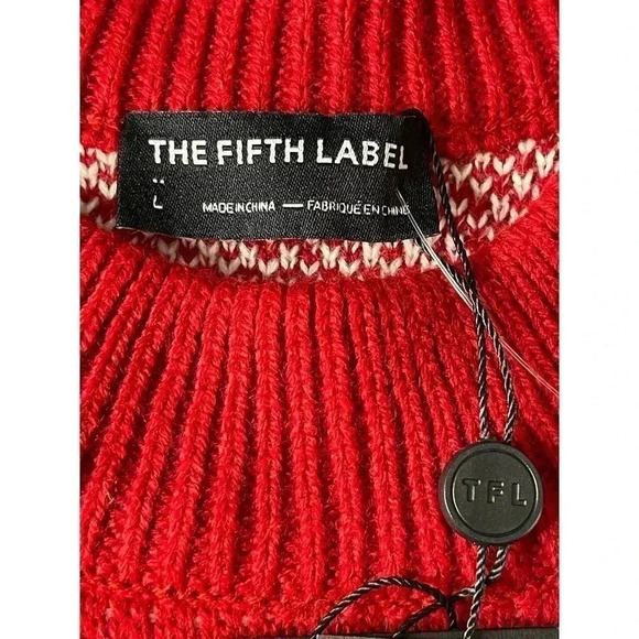 The fifth label NWT Womens Angle Knit sweater size Large Red/white - Picture 6 of 13